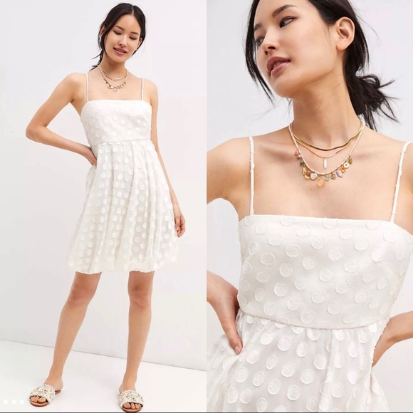 NWT Anthropologie x Sachin & Babi Polka Dot Textured Dress 12 - Picture 1 of 10